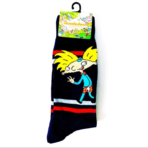 Nickelodeon Other - Nickelodeon Hey! Arnold Crew Socks 90s Cartoon